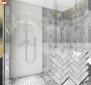 Carreaux de marbre poli pour sol et mur, mosaïques pour salle de bain, carreaux de mosaïque pour sol et mosaïques pour mur - Product Image 2