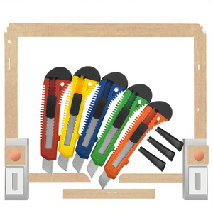 Couteau utilitaire de sécurité à lame coulissante en acier de qualité industrielle Kebo KB-102, manche en plastique, 16 cm – Offre spéciale - Product Image 4