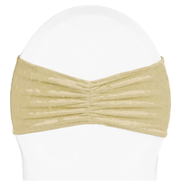 Nœuds de chaise élégants en velours extensible avec volants pour la décoration de mariages, événements et fêtes