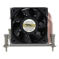 COOLSERVER R63 2U PWM 4PIN Pendingin CPU Server 4 Pipa Panas Kipas Pendingin Radiator Workstation untuk Intel LGA2011 1700 115X AM4