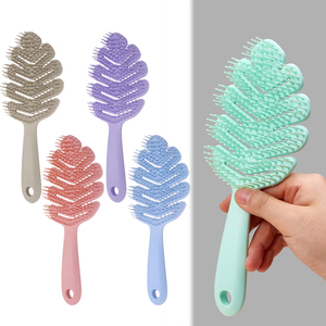 Lohas Home Salon Use Paleta de masaje Peine desenredante Cerdas de jabalí Nylon Vent <span class=keywords><strong>Hair</strong></span> <span class=keywords><strong>Brush</strong></span> Impermeable Curl Styling <span class=keywords><strong>Hair</strong></span> <span class=keywords><strong>Brush</strong></span> - Product Image 4