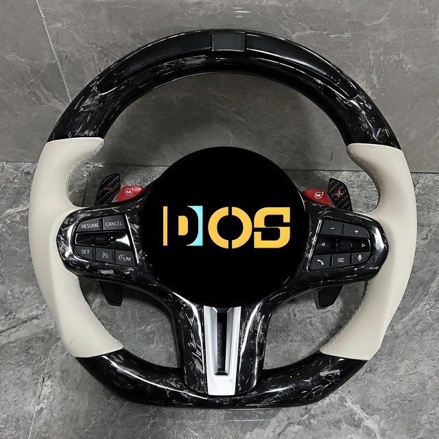 Carbon Fiber Car Steering Wheel for BMW G38 G20 G28 G29 G30 G32 G15 G01 G02 G05 G06 G07 G11 LED White Leather Steering Wheel