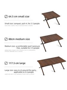 Mesa de Cocina Plegable Portátil de Aluminio para Camping, 120x60cm, Mesa de Picnic para Pesca - Product Image 2