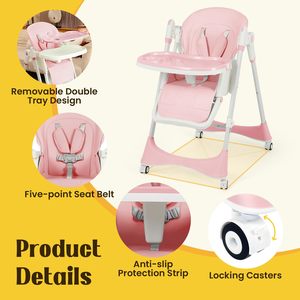 Silla Alta Mecedora para Bebés con Diseño Chino, Plegable, de Plástico, para Uso en Interiores y Exteriores, en Cocina, Dormitorio, Hotel, Escuela, Parque - Product Image 2