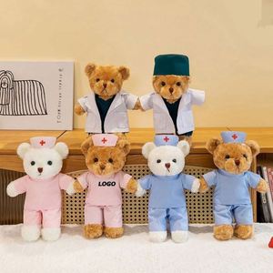 Custom Doctor Nurse Bear Plush Toy Soft Stuffed Animal with Logo for Hospitals, Events, and Promotional <b>Gifts</b> - Product Image 1