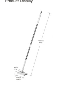 Mopa Plana Ajustable Realida con Mango Desmontable, Mopa para <span class=keywords><strong>Limpieza</strong></span> <span class=keywords><strong>de</strong></span> Pisos con Sistema <span class=keywords><strong>de</strong></span> Paño Reemplazable - Product Image 6