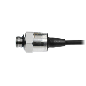 Stainless Steel Flow Sensor with Black Cable and Threaded Connector for Pneumatic Systems - Product Image 5