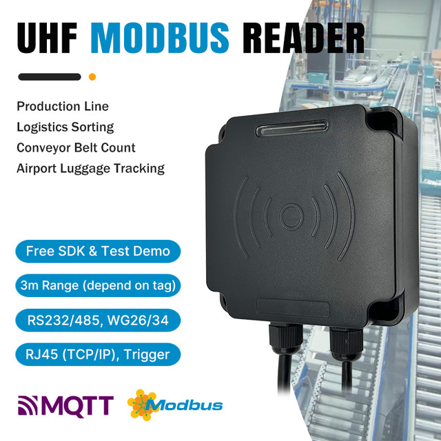 TY200 UHF RFID Industrial Reader 3.5m Range Support RS232/485 TCPIP Modbus/PLC Protocol for Intelligent Industry Manufacturing