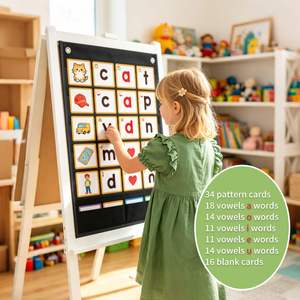 Tableaux de classement des mots CVC avec 144 cartes flash – Indispensable pour la maternelle – Jeux d'alphabétisation CVC pour la lecture et l'orthographe - Product Image 2