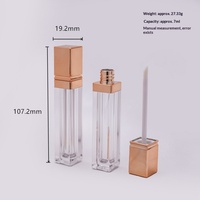 Fournisseur direct d'usine - Tubes à gloss carrés en ABS vides de 7 ml, emballages cosmétiques portables rechargeables, impression de logo en option
