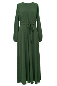 Robe Abaya à manches chauve-souris de haute qualité pour femmes musulmanes, couleur personnalisée, vêtement quotidien arabe, polyester durable et respirant 4 - Product Image 5