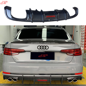 Lèvre de becquet de Style KB en Fiber de carbone pour <span class=keywords><strong>Audi</strong></span> <span class=keywords><strong>A4</strong></span> B9 S4 berline <span class=keywords><strong>Avant</strong></span> diffuseur de pare-chocs arrière Bodykit <span class=keywords><strong>2017</strong></span>-19 - Product Image 1