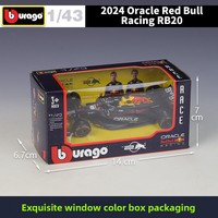 BBURAGO 1:43 2024 RB21 Voiture de course de simulation en métal moulé sous pression, modèle en alliage pour collectionneurs, cadeau, vente en gros