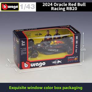 Modèle de voiture de course <span class=keywords><strong>F1</strong></span> Red Bull 2024 RB20 à l'échelle 1:43, modèle en métal fini, voiture de Verstappen, meilleure que Meego Control the Force - Product Image 3