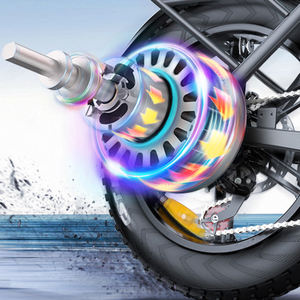 Vélo électrique <span class=keywords><strong>cargo</strong></span> à pneus larges plus pratique, cadre en aluminium de 20 pouces, moteur à moyeu arrière à 7 vitesses, porte-bagages arrière pour l'Allemagne - Product Image 5