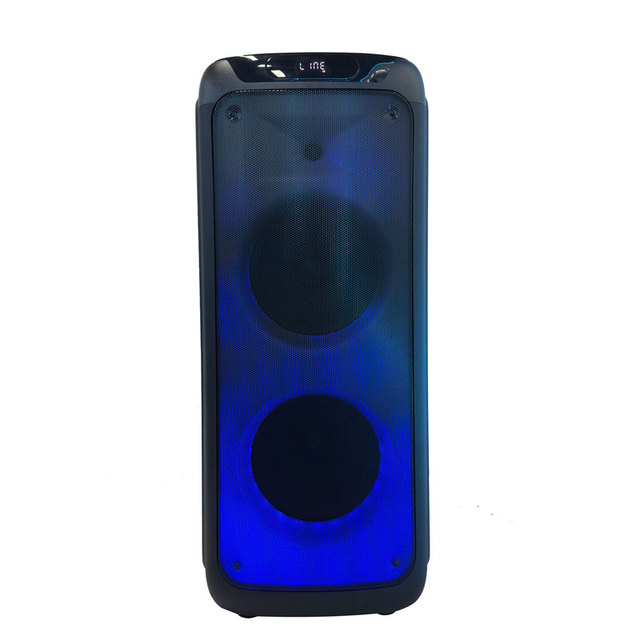ABS21002 Super DJ Bass Party Speakers with RGB LED Lights for Thumping Sound & Unforgettable Nights 10'' Portable Trolley