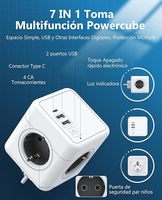 Prise de courant cubique européenne 2 USB-A 1 prise d'extension type-c prise murale moderne 16A interrupteur industriel avec dbs double indaicator lumière