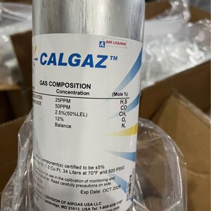 Cilindro de Gas Calgaz de 34 Litros, 494 PSIG, Gas de Calibración Industrial para Analizadores - Product Image 2