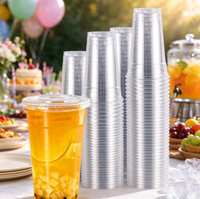 Gobelets en plastique jetables transparents écologiques de haute qualité pour boissons, thé au lait et crème glacée à emporter, très demandés
