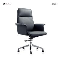 Chaise de bureau en cuir noir pivotante réglable en hauteur chaise de jeu