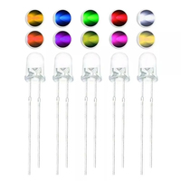 3MM F3mm Diode électroluminescente de couleur unique Led Blanc Rouge Bleu Jaune Vert F3 LED Perles Voyant lumineux