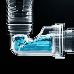 Sifón universal transparente para lavabo, antidesodorante, con sellado de agua visible, conector de desagüe para fregadero de baño - Product Image 5