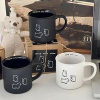 Vente en gros de tasses à thé avec impression de logo personnalisé de 12 oz tasse à café en céramique tasse en céramique imitation émail tasse en céramique de dessin animé