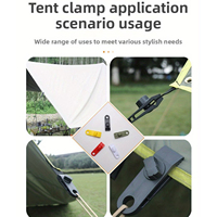 Clip de fixation robuste pour bâche, cordon élastique de maintien pour tente, idéal pour le camping, les couvertures de piscine, les sacs et accessoires.