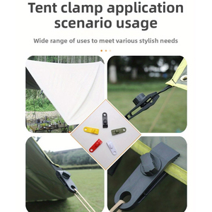 Klip Terpal Tugas Berat Pengunci Pegangan Kuat Klip Tenda Tali <span class=keywords><strong>Bungee</strong></span> Cocok untuk Tenda Kemah Penutup Kolam Renang Aksesori Bagian Tas - Product Image 6