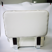 Siège de capitaine pliable confortable ITOPWELL pour bateaux/yachts, fournitures marines, blanc + bleu ABS/PU
