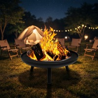 Nouvelle Arrivée - Meilleure Vente : Brasero Portable en Métal de 24 Pouces, Compact, Sans Fumée, Idéal pour Petits Espaces Extérieurs et Patios