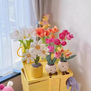 Gelée Tulipes Jonquilles Plantes En Pot En Peluche Jouet Daisy <span class=keywords><strong>Monstera</strong></span> Deliciosa Orchidée Bouquets Poupées En Peluche Fleur Article Décoratif - Product Image 2