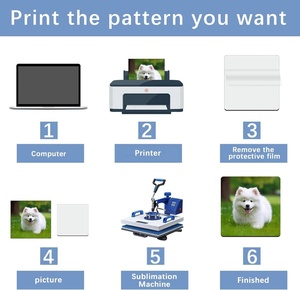 Posavasos de sublimación Logotipo de impresión personalizado Posavasos de corcho cuadrado redondo de madera MDF para bebidas Posavasos de madera en blanco - Product Image 6