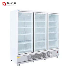 Equipo de refrigeración de pantalla refrigerada por aire de cofre de congelador de pie de temperatura única directa de fábrica con puerta de vidrio - Product Image 2