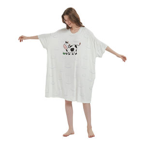 Chemise de nuit respirante d'usine, grande taille, pour femmes, <span class=keywords><strong>robe</strong></span> de nuit confortable, <span class=keywords><strong>t</strong></span>-<span class=keywords><strong>shirt</strong></span>, pyjama long d'é<span class=keywords><strong>t</strong></span>é, vente en gros - Product Image 4