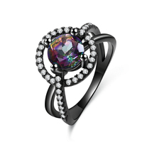 Bague en opale pour femmes, bague de fiançailles, bijoux en CZ, prix d'usine