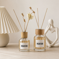 Flacon diffuseur en verre vide de luxe 100ml 120ml 150ml 200ml 380ml, logo personnalisable, impression sérigraphique et marquage à chaud