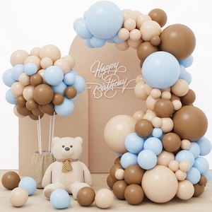 <span class=keywords><strong>Kit</strong></span> d'arche de guirlande de ballons marron café bleu, ours en peluche, pour baby shower, révélation de sexe et décoration de fête d'anniversaire, fournisseur depuis 11 ans - Product Image 1