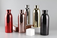 Bouteille d'eau en acier inoxydable miroir, écologique, isolée, personnalisable, bouteille d'eau de sport