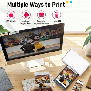 Xách tay mini inkless máy in HD Bluetooth Máy in nhiệt tài liệu ảnh nhãn máy in sai câu trả lời máy - Product Image 2