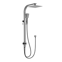 Mélangeur d'eau carré de salle de bain de luxe colonne de douche en filigrane système de douche pluie ensemble de douche de tête à pression murale