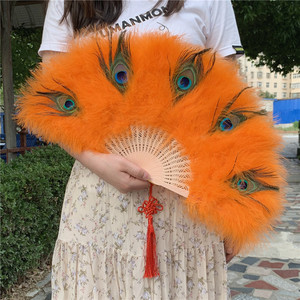 Éventail en plumes <span class=keywords><strong>de</strong></span> <span class=keywords><strong>paon</strong></span> douces et moelleuses, teint sur mesure, accessoires <span class=keywords><strong>de</strong></span> danse pour burlesque, décoration <span class=keywords><strong>de</strong></span> mariage et <span class=keywords><strong>de</strong></span> fête - Product Image 6