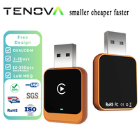 Adaptateur sans fil TENOVA pour CarPlay et Android Auto, WiFi 5.8GHz, Bluetooth 5, double USB, sans latence, conversion filaire vers sans fil