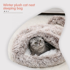 Hanyang 2023 inverno peluche Pet Cat Bed Round Cat House Warm Cat Basket Pet Sleep Bag <span class=keywords><strong>Nest</strong></span> Kennel per cani di piccola taglia - Product Image 2