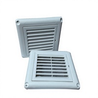 Couvercle de bouche d'aération carré moderne de 4 pouces en plastique perforé pour le salon, l'extérieur, le sous-sol, les entrepôts de ventilation.