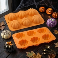SILIKOLOVE Fabrik 6-fach Halloween-Kürbis-Kuchenform LFGB Platin Antihaftbeschichtet BPA-frei Silikon-Mousse-Kuchenformen