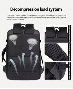 Hot Sell Custom Multi-function Oxford New Large Capacity Solid Color Waterproof Business Backpack Laptop <b>Bag</b> Travel Back <b>Pack</b> - Product Image 3