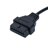 16 broches J1962 OBD II femelle connecteur de voiture câble d'extension ouvert bricolage avec outils de numérisation et testeur de batterie 1 an de garantie