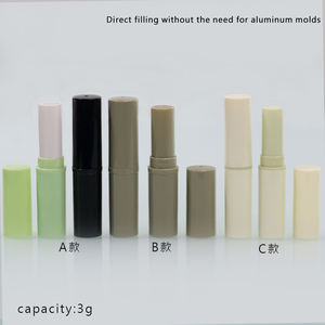 Tubes de cire à lèvres ronds 3g DIY <span class=keywords><strong>en</strong></span> vrac, tubes <span class=keywords><strong>en</strong></span> plastique vides remplissables directement pour rouge à lèvres et base de lèvres, emballage cosmétique <span class=keywords><strong>en</strong></span> plastique - Product Image 1