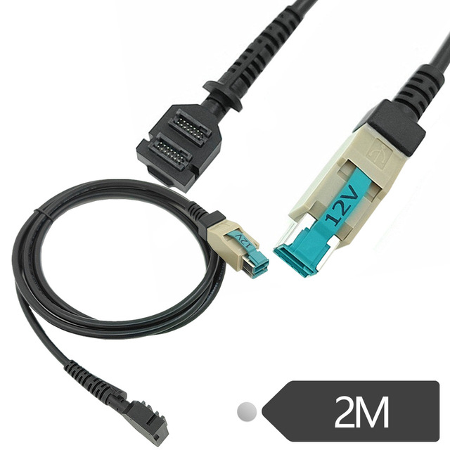 12V USB 8P 3A Fast Charging Braid Shielded PVC Jacket Power Cable for Huilfon Verifone VX810/VX820/VX805